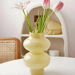 Vaso  Decorativo em Vidro - Viborg Creme