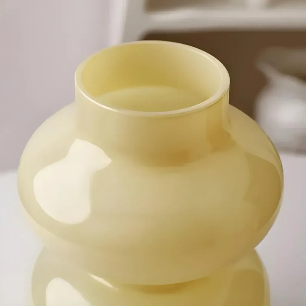 Vaso  Decorativo em Vidro - Viborg Creme