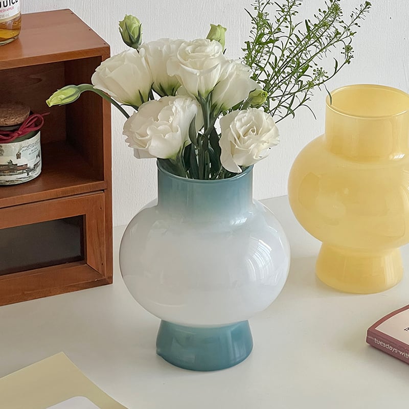 Vaso Decorativo em Vidro - Retro Curvy